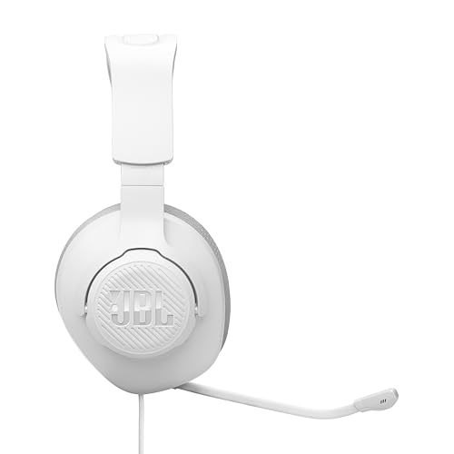 JBL Quantum 100M2 Wired Gaming Headset, Detachable Mic - White | Memory Foam Ear Cushions And 3.5 Mm Jack Work With PC, PlayStation, Xbox, Nintendo Switch For Immersive PC Gaming Sessions - color: White