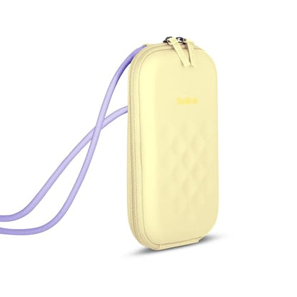 Rollink Nano EVA Hard-Shell Phone Case Crossbody Bag – Compact Travel Organizer, Water-Resistant, Adjustable Strap | Quick-access layout - color: Pale Banana