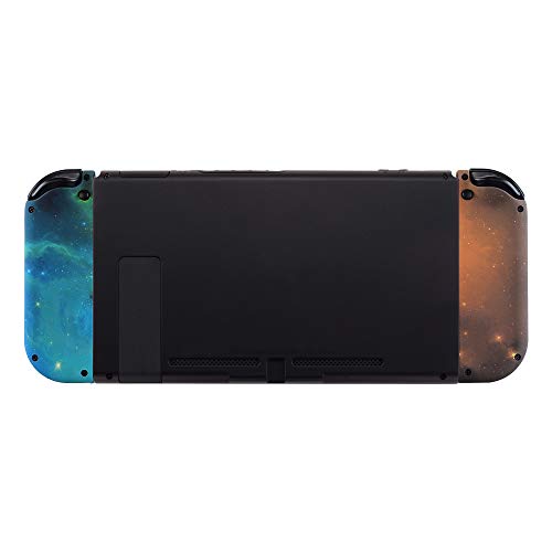 eXtremeRate DIY Replacement Shell Buttons for Nintendo Switch & Switch OLED, Gold Star Universe Soft Touch Housing with Full Set Button for Joycon Handheld Controller - Console Shell NOT Included - color: Gold Star Universe