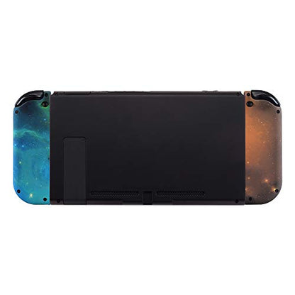 eXtremeRate DIY Replacement Shell Buttons for Nintendo Switch & Switch OLED, Gold Star Universe Soft Touch Housing with Full Set Button for Joycon Handheld Controller - Console Shell NOT Included - color: Gold Star Universe