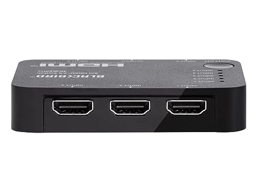 Monoprice 4K 5x1 HDMI 2.0 Switch - 4K@60Hz, Dolby Vision, HDR, HDR10, Hybrid Log-Gamma, 18Gbps, HDCP 2.2, HDMI 2.0, USB Powered, with IR Remote Control - Blackbird Series