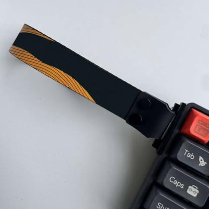 Mechanical Keyboard Ribbon Carrying Strap Heavy-Duty Polyester Wrist Wrap Lanyard for 60 Percent Compact Gaming Keyboards 1-Pair - color: Simple Chinese