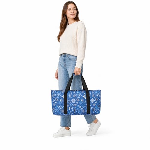 PiPiCat 2026 Complete American Mahjong Set, 166 Tiles (30mm) with 31.5x31.5in Mat One-Click Flip Reinforced 18-Inch Rack/Pushers Shockproof Bag & 6 Spare (Ethnic Style Blue) - color: Ethnic Style Blue