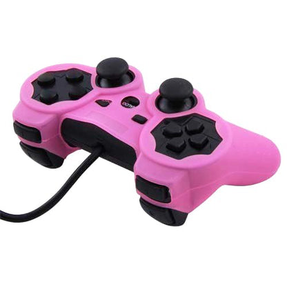 OSTENT Protective Silicone Gel Soft Skin Case Cover Pouch for Sony PlayStation PS2 PS3 Controller Color Pink - color: Pink