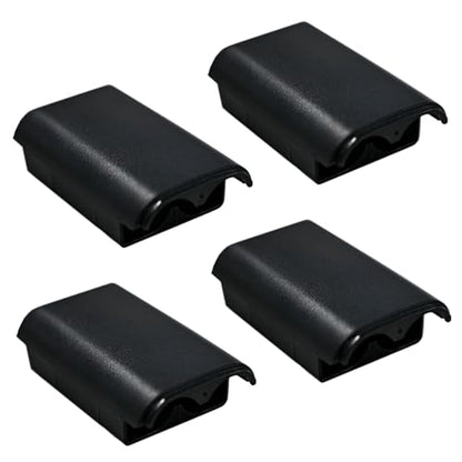 4 Pack Battery Box Battery Cover for Xbox 360 Wireless Controller, Replacement Battery Pack Cover Shell Case Kit for Xbox 360 Controller(Black) [video game] - size: 4 Pack