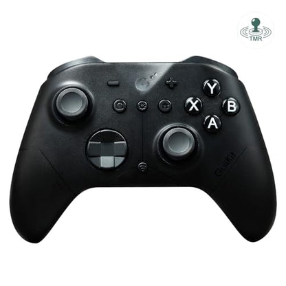 GuliKit ES PRO Wireless PC Controller for Switch 1/2, Windows/Steam Deck | 3.25ms Low Latency,Magnetic TMR Joysticks, Support Switch1/2 Wake-Up, Tactile Switch D-pad, Black - color: Black