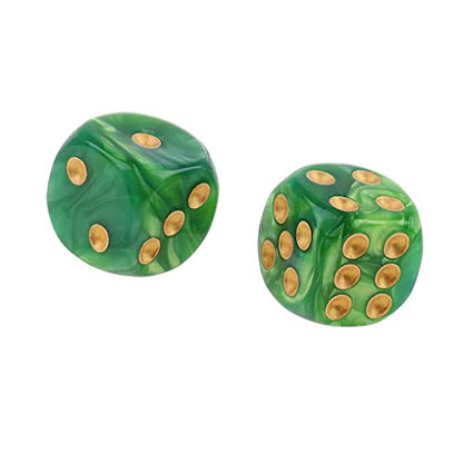 10PCS Polyhedral D6 Dice 16mm Acrylic Game Dice for RPG MTG DND Table Games (Green Yellow) - color: Green Yellow