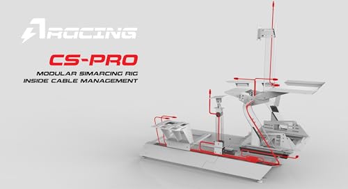 AZRACING CS-Pro Modular Simracing Cockpit | Fully Adjustable | Direct drive Support Compatible with Thrustmaster, Fanatec, Moza Racing on PC, Xbox and PS，for Wheels Up to 38NM,Includes Expansion Bracket