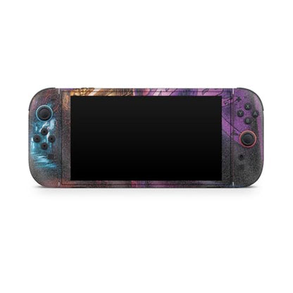 Glossy Glitter Gaming Skin Compatible with Nintendo Switch 2 Console Only - Neon Alley - Premium 3M Vinyl Protective Wrap Decal Cover - Easy to Apply | Crafted in The USA by MightySkins - color: Neon Alley, size: Switch 2 Console Skin Only, style: Glossy