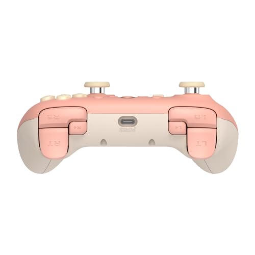 8BitDo Ultimate 2C Wired Controller for Windows PC and Android, with 1000Hz Polling Rate, Hall Effect Joysticks and Hall Triggers, and Remappable L4/R4 Bumpers (Peach) - color: Peach