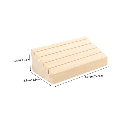 ABOOFAN Wooden Playing Card Holder Rack Slot Gaming Card Stand for Easy Organization and Visibility for Bridge Pinochle