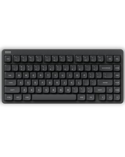 NuPhy Node75 Wireless Mechanical Keyboard, 75% Hot Swappable Custom Keyboard, 82 Keys Computer Gaming Keyboards, Supports Touch Gestures, PBT Keycaps, RGB Backlit, Bluetooth/2.4GHz/USB-C - color: Gray, size: High-profile Brown Max Switch