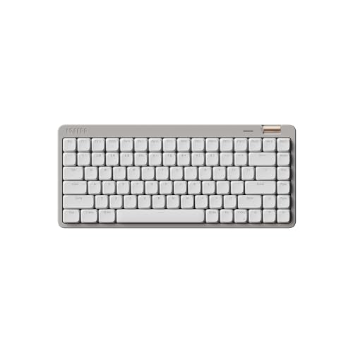 Flow Lite 84 Keys Low Profile Mechanical Keyboard, 75% Swappable Rechargeable Wireless Keyboard with 2.4G Receiver, Bluetooth and Wired Connection for Windows, Mac/ Specter Linear Switches (Marble) - color: Marble