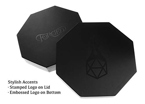 Forged Dice Co. Dice Arena Rolling Tray and Storage Compatible with Any dice Game, D&D and RPG Gaming - color: Black
