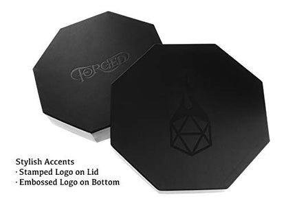 Forged Dice Co. Dice Arena Rolling Tray and Storage Compatible with Any dice Game, D&D and RPG Gaming - color: Black
