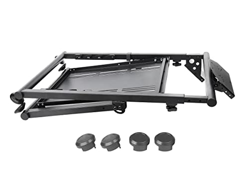 Monoprice GT Foldable Racing Wheel Stand - With Gear Shifter Mount, Compatible With Most Wheels, Gear Shifters, And Pedals - Dark Matter