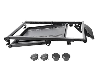 Monoprice GT Foldable Racing Wheel Stand - With Gear Shifter Mount, Compatible With Most Wheels, Gear Shifters, And Pedals - Dark Matter