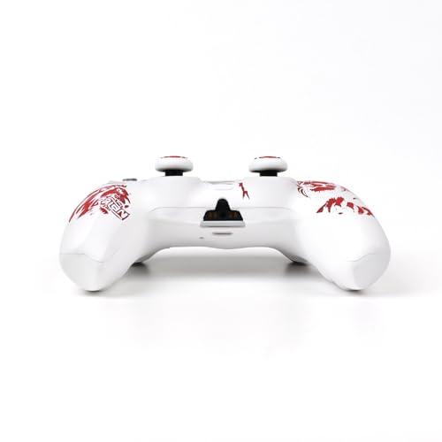 Lion Controller Skin Cover Compatible with PS5/Playstation 5 Controller, RALAN Protector Case Customised Thumb Grip - color: Lion White Red