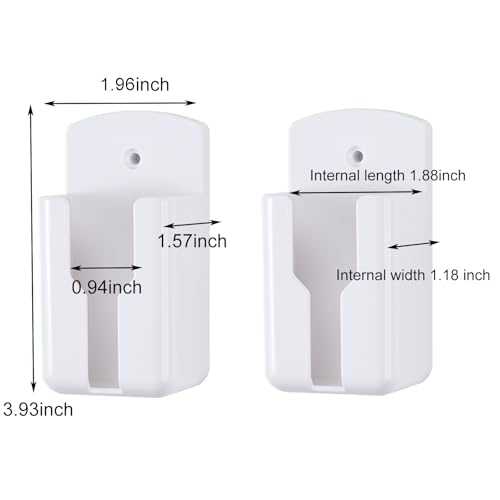 2pack Remote Control Holder,Self-Adhesive Wall Mount Phone Holder,Air Conditioner TV Remote Control Bracket,Wall-Mounted Mini Storage Box (1.96inch) - size: 1.96inch