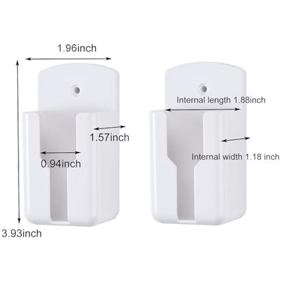2pack Remote Control Holder,Self-Adhesive Wall Mount Phone Holder,Air Conditioner TV Remote Control Bracket,Wall-Mounted Mini Storage Box (1.96inch) - size: 1.96inch