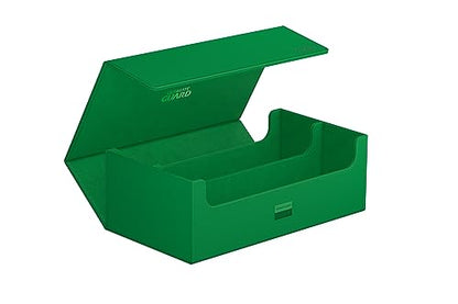 Ultimate Guard Arkhive 800+, Deck Case for 800 Double-Sleeved TCG Cards, Green, Compatible with Boulders, Magnetic Closure & Microfiber Inner Lining - color: Green, size: 800+