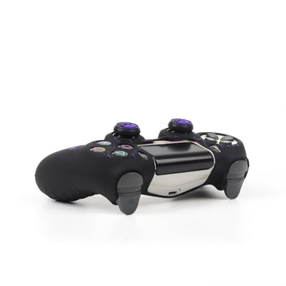 RALAN Horned Skull Head Design Controller Skin Cover with 2 Thumb Grips Compatible with PS4/Playstation 4 Slim/Pro Controller - color: Horned Skull Purple