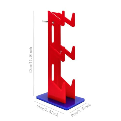 3-Tier Game Controller & Headphone Stand, Black Acrylic Storage Rack, Compatible with PS5/PS4/Xbox Series X/S/Switch Pro Controllers, Desktop Organizer for Gaming Accessories, Red - size: 3-Tiers Red