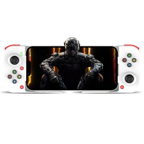 Joso Phone Controller for iPhone/Android Support Phone Case, Mobile Gaming Controller with Ergonomic Design - Wireless Gamepad for Cloud Gaming & PS Remote Play - color: White