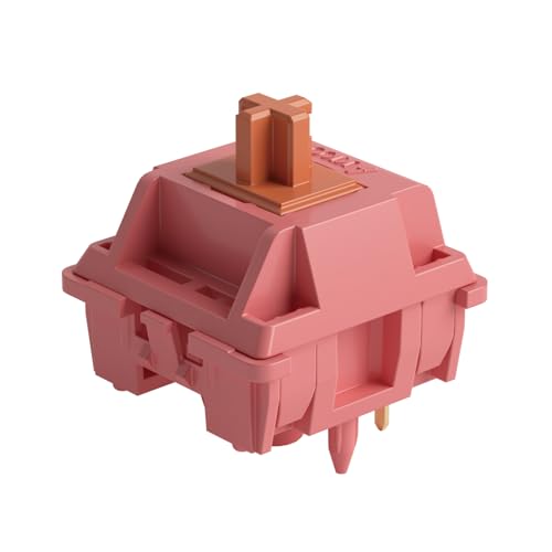 Akko Rosewood Keyboard Switch for Mechanical Gaming Keyboard, 5-Pin 40gf Linear Pre-Lubed Switches (45pcs) - color: Rosewood
