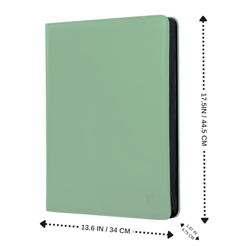 1000+ Pockets Trading Card Binder, 16-Pocket Card Ablum Compatible with MTG,Sports Cards & Other Standard Size Trading Cards (Light Green) - color: Light Green