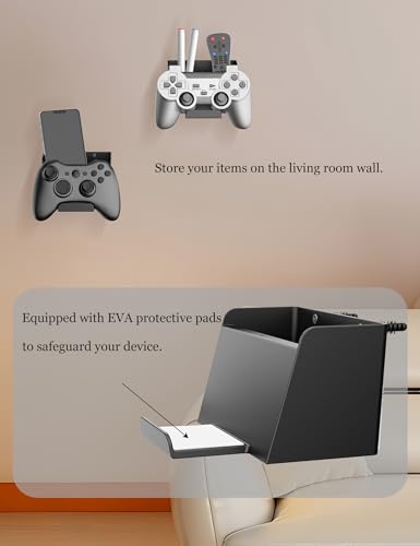 Universal Controller Holder 2 Pack, (Black) | Fit for Xbox, PS4, PS5, Switch, Compatible with Headphone Hanger, Headset Hook, Storage Box Fit for Small Items Wall Mount