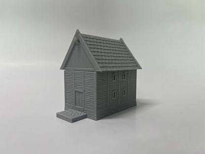 Paintable Tabletop Miniature Little Town Building Terrains - 18mm Scale Dioramas Building Set Scenery with Medieval Architecture Style by HAUTICO (HVillageHouses4-1)