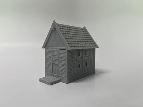 Tabletop Miniature Little Town Building Terrains Compatible with Most pupolar RPG War Games - 18mm Scale Scenery with Medieval Architecture Style