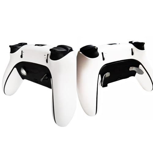 12 in 1 Interchangeable Thumbsticks & Metal Back Paddles Replacement Parts for PS5 DualSense Edge Controller, 6 Silicone Analog Joystick Caps, 4 Paddles Trigger Buttons,2 Snap Rings (Gray) - color: Gray