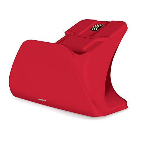 Controller Gear Pulse Red Universal Xbox Pro Charging Stand with 1100 Mah Rechargeable Battery, Charging Station for Xbox Series X|S and Xbox One - color: Pulse Red, style: Next Gen - Series X|S, Forward + Backward Compatible