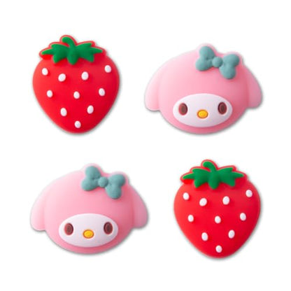 PERFECTSIGHT Cute Thumb Grip Caps for Switch 2 2025, PlayStation 4/5, PS5, PS4, Xbox Series X/S, Xbox One, Switch Pro Controller, 4PCS Kawaii Soft Rubber Analog Thumbsticks Joystick Cover, Strawberry - color: Strawberry