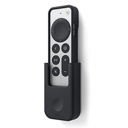 elago Universal Remote Holder Mount Compatible with Apple TV Remote and All Other Remote Controls - Adhesive Tape or Screw Mounting Options, Available Wired Charging [Small] [3rd & 2nd Gen] [Black] - color: Black, size: Small - 2&3 Gen