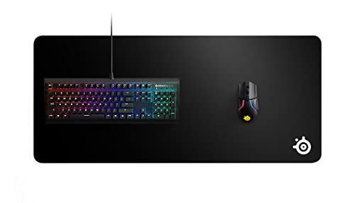 SteelSeries QcK Gaming Mouse Pad - XXL Thick Cloth - Sized to Cover Desks - color: Black, size: XXL, style: Heavy