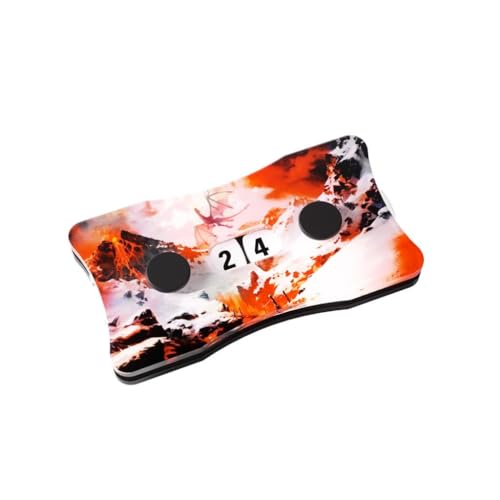 Gamegenic Life Counter – Life Counters Double Dials: Mountain – Smooth & Tough – Compatible with Magic The Gathering Commander Deck, Marvel Champions – Play MTG, TCG, LCG - style: Mountains