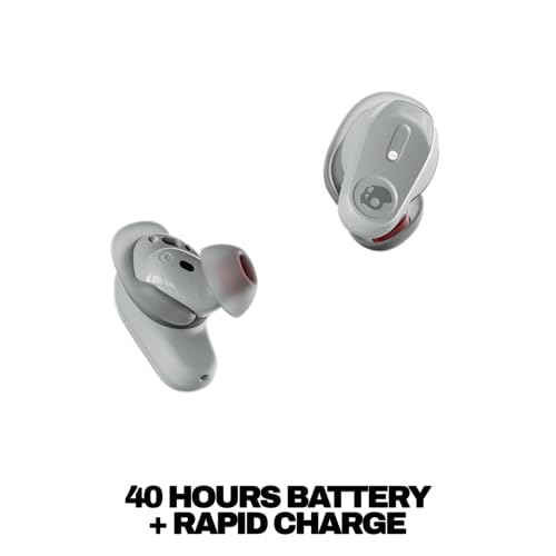 Skullcandy Method 360 ANC Wireless Earbuds with Sound by Bose - Cement | In-Ear Fit, Premium Active Noise Cancellation, 40 Hours Battery, Sweat and Water Resistant, Microphone for iPhone Android - color: Cement