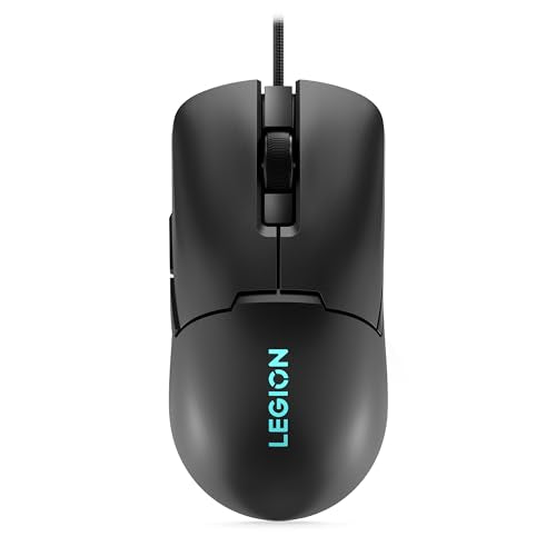 Lenovo Legion M300s RGB Wired Gaming Mouse - 8,000 DPI Adjustable Sensor, 6 Programmable Buttons & 20-Million Clicks Durability with Optimized Comfort (Black) - color: Black, size: Compact | Ambidextrous, style: M300s
