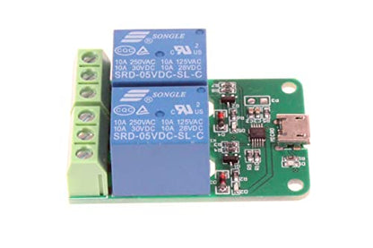 HID Drive-Free USB Computer Control Switch Relay Module USB Smart Switch Control Plug and Play (2-Channel Micro-USB) - size: 2-Channel Micro-USB