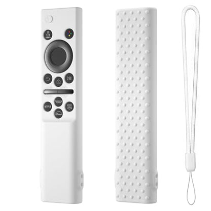 Hi Color Remote Cover for Samsung BN59-01388 BN59-01393 Silicone Remote Case Protective Sleeve (White) - color: white