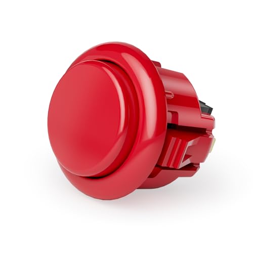 QANBA D-lite Arcade Button Original Buttons Snap-In Joystick Arcade Buttons for DIY arcade machines 24mm Push button switch (Boxed） (24mm Red（EL06) 24 Pcs) - size: 24mm Red（EL06) 24 Pcs
