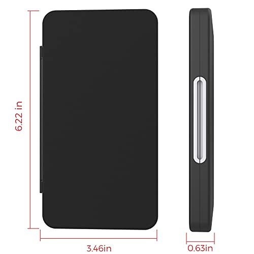 HEIYING Game Card Case Compatible with NINTENDO SWITCH 2 / Micro SD Cards | Portable Game Card Holder, Hard ABS Shell with Soft Silicone Lining, Dedicated Card Slots,Magnetic Closure for Easy Access - color: Black
