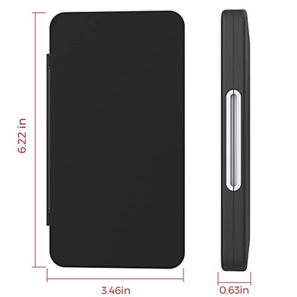 HEIYING Game Card Case Compatible with NINTENDO SWITCH 2 / Micro SD Cards | Portable Game Card Holder, Hard ABS Shell with Soft Silicone Lining, Dedicated Card Slots,Magnetic Closure for Easy Access - color: Black