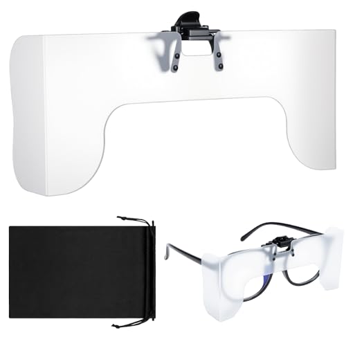 1 Pcs View Limiting Device Clip On Cloud-Overs Visors Attaches View Limiting Device Aviation Training Supplies with Soft Case (White) - color: White