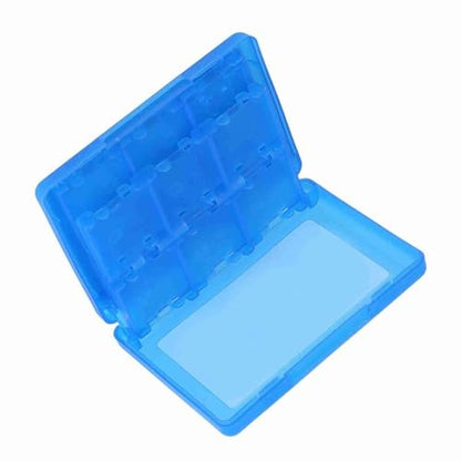 28-in-1 PP Game Card Case Holder - for Nintendo 3DS/DSL/DSI/LL, Cartridge Storage Box with 22 Slots + SD/TF Card Holders + Stylus Organizer(Blue) - color: Blue