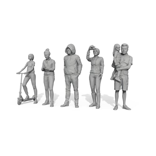 MRY-SFW Yao's Studio LYT72106 1/72 20mm Miniature Factory Building Military Car Railroad Track Accessory Props Diorama Scenery Miniature Character Model Multi Pose Figures5pcs