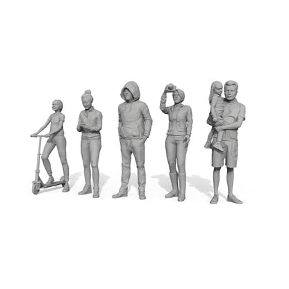MRY-SFW Yao's Studio LYT72106 1/72 20mm Miniature Factory Building Military Car Railroad Track Accessory Props Diorama Scenery Miniature Character Model Multi Pose Figures5pcs